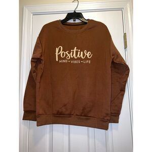 Coffee Brown Slogan Graphic Sweatshirt